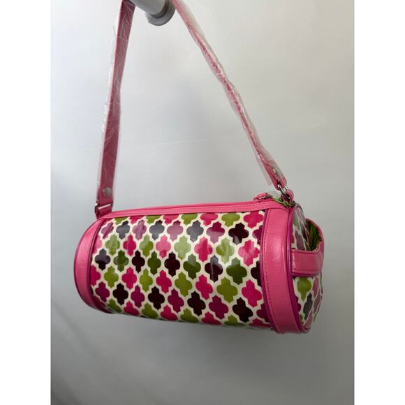 Vera Bradley Mod Floral Pink Barrel Bag – NWT – Lola Duffel – Retired Pattern - Picture 2 of 7